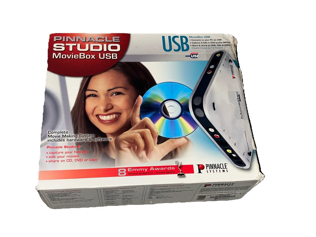 Pinnacle MovieBox USB V9 – Convertisseur VHS Vers Numérique – Avec Logiciel Studio 9 – Occasion