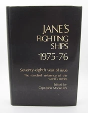 Vtg Jane's Fighting Ships 1975-76 Military Naval Navy 78th Hard Cover Book