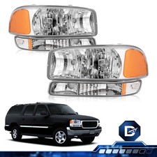 For 1999-2006 Gmc Sierra 00-06 Yukon 4pcs Factory Chrome Headlightsbumper Lamp For 1999-2006 Gmc Sierra 00-06 Yukon 4pcs Factory Chrome Headlightsbumper Lamp