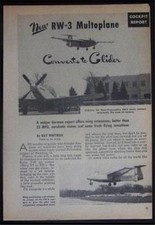 Avión planeador RW-3 Rhein-West 1960 informe de cabina