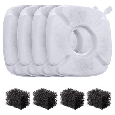 4 Pack Replacement Filters Provide Refreshing Water for Pet Fountain