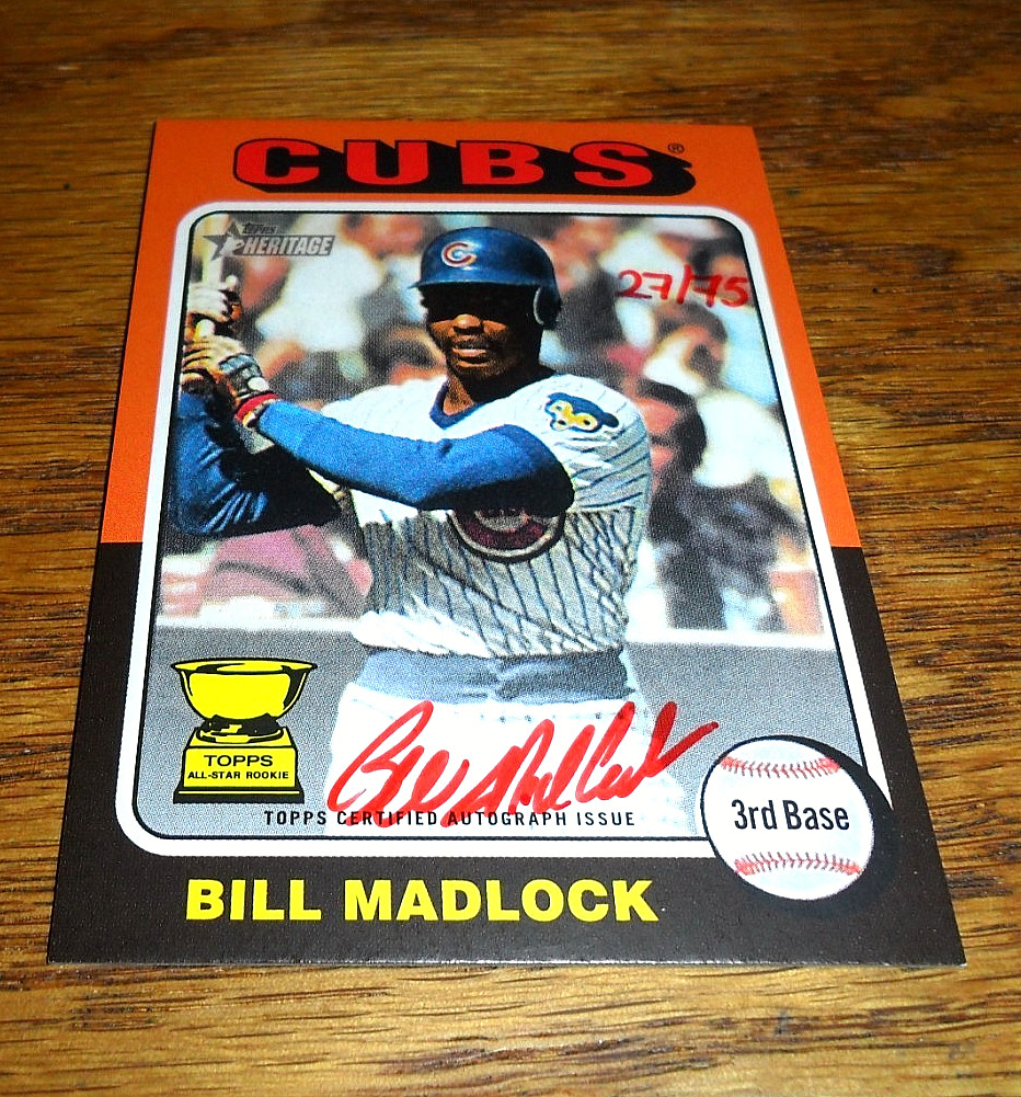 ⚾ 2024 Topps Heritage Bill Madlock CHICAGO CUBS 🐻 Real One Red Ink Auto #27/75