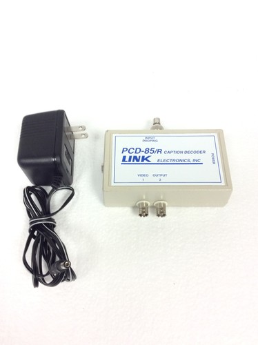 Link Electronics PCD-85/R Portable Closed Caption Decoder w/ Ac Adapter, WORKING