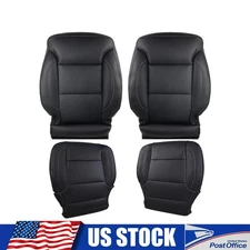 Driver Passenger Bottom Top Leather Seat Cover For GMC Sierra 1500 SLT 2015-2018