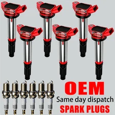 6X OEM High Performance Ignition Coil & 6X Spark Plug For Toyota Lexus 3.5 UF487
