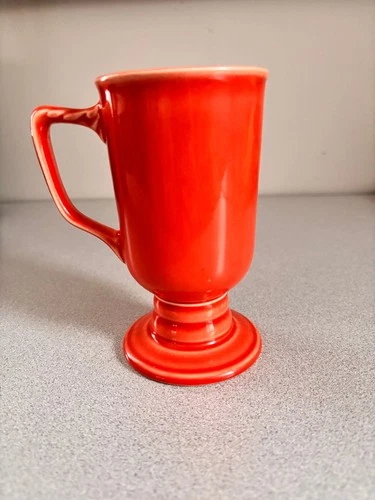FIESTAWARE FIESTA HLC Ceramic Irish Coffee Footed Mug Persimmon