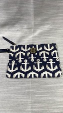 Tommy Hilfiger Navy Anchor Wristlet Pouch Gold Logo