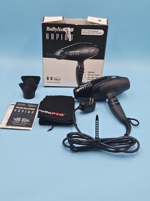 Babyliss Pro Rapido Professional Hair Dryer, Black BRAP1 - Good Condition 