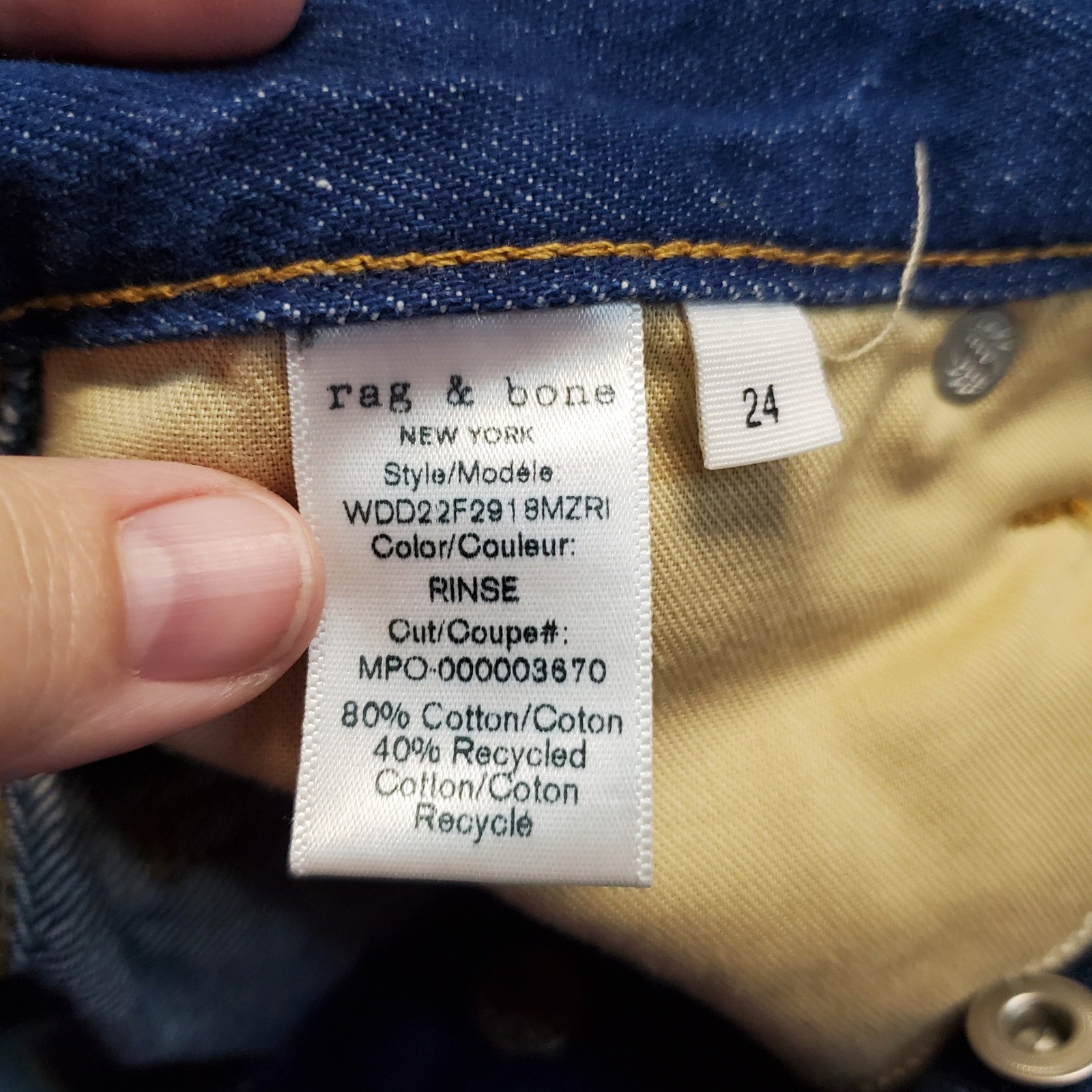 Rag & Bone Medium Wash Casual Basic Classic Mid R… - image 10