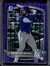 2025 Bowman Draft Blake Mitchell Chrome Purple Geometric Refractor #/250 Royals
