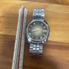 CITIZEN V2 Vintage Gray Dial Day-Date Watch Silver Bracelet