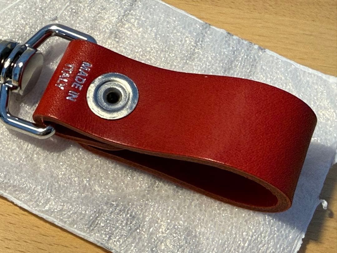 made in Italy Supreme leather keychain red | eBay