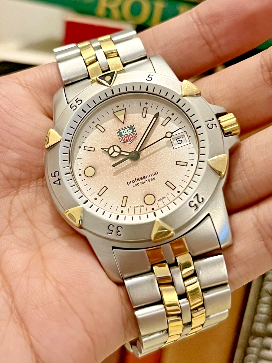 RARE TAG Heuer 1500 Professional “Obama” Patina Two Tone Men's