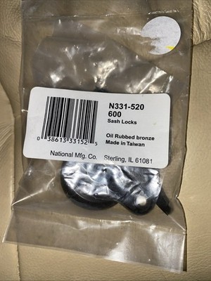 National Hardware N331-520, Sash Lock Oil Rubbed Bronze Finish