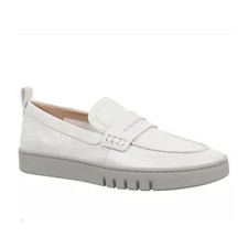 Vionic Chantel Penny Loafer White Shimmer Leather Platform Comfort Women Size 8