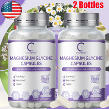 240Caps Magnesium Glycinate Pill Herbal Sleep Ingredient w/ L-Theanine Chamomile