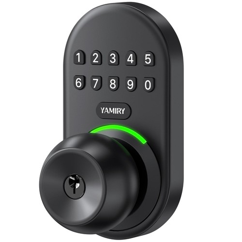 Keypad Smart Door Knob Lock, Keyless Entry Digital Lock with Handle, Electron...
