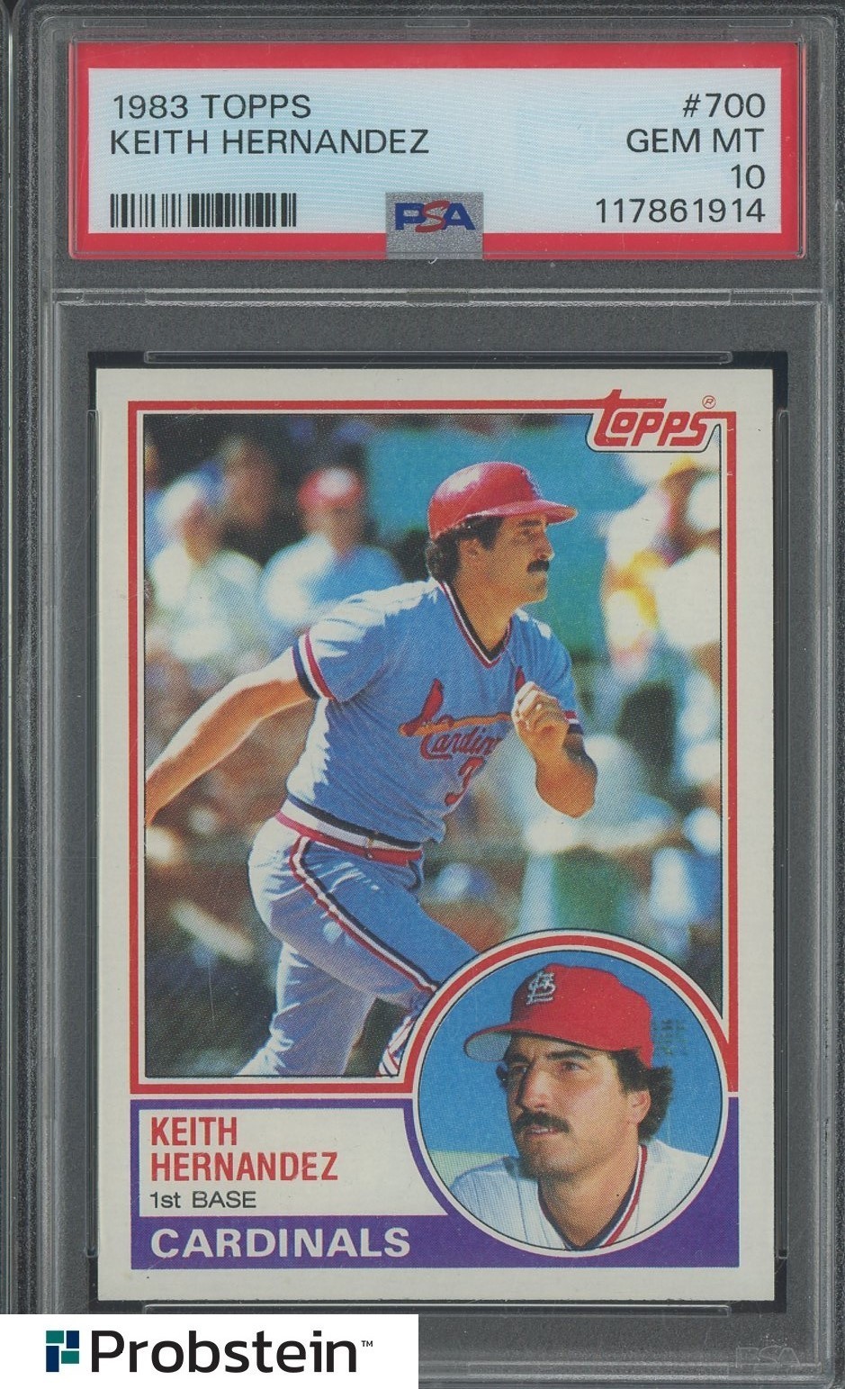 1983 Topps #700 Keith Hernandez St Louis Cardinals PSA 10 GEM MINT