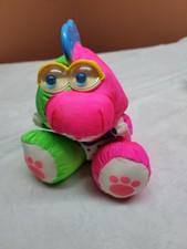 Vintage Fisher Price Plush 1991 Dino Roar Baby Puffalump