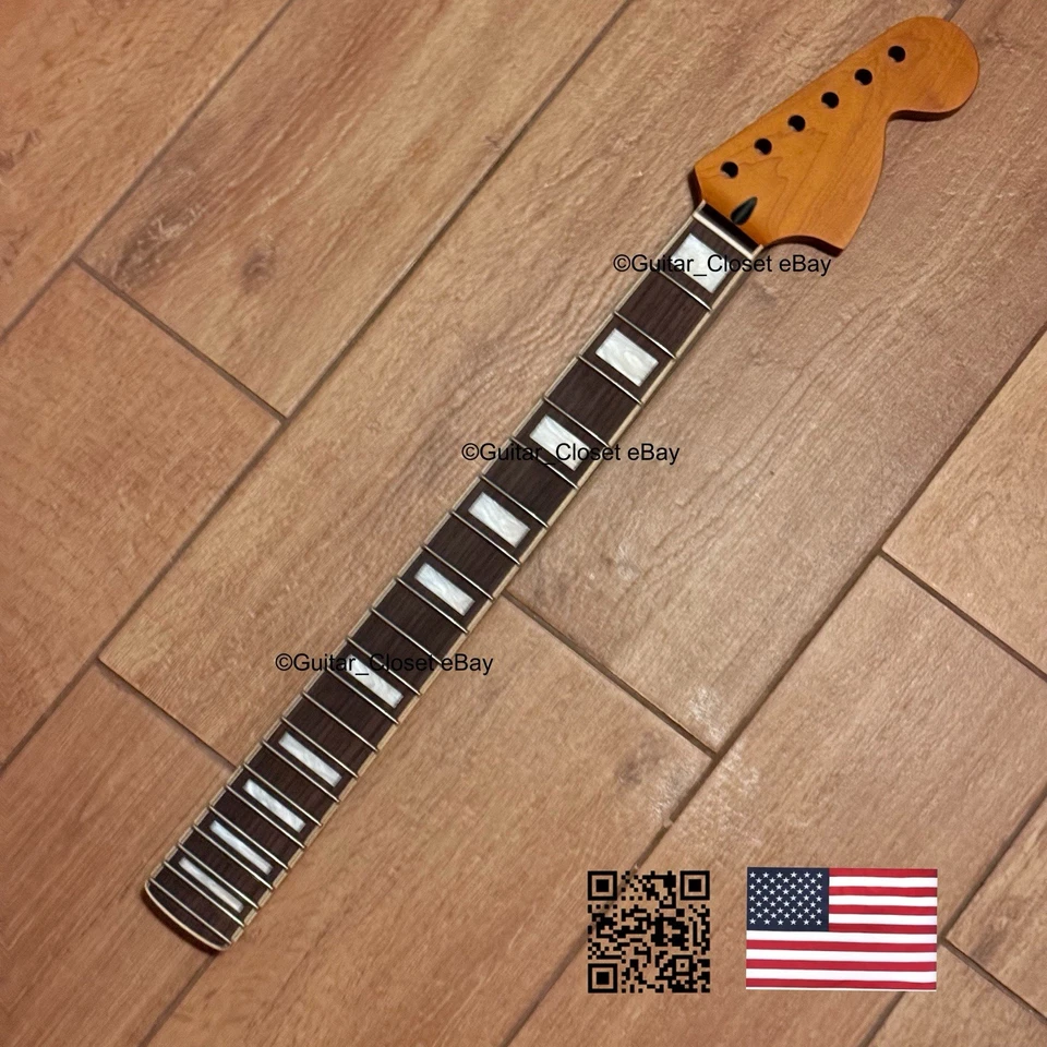 Deluxe Roasted Maple Jazzmaster Stainless Rosewood Neck Fits Strat Fender JZRE - Image 4 of 4
