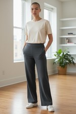 Giorgio Armani Women's Gray Silk Dress Trousers Pants Size IT 40 US 4