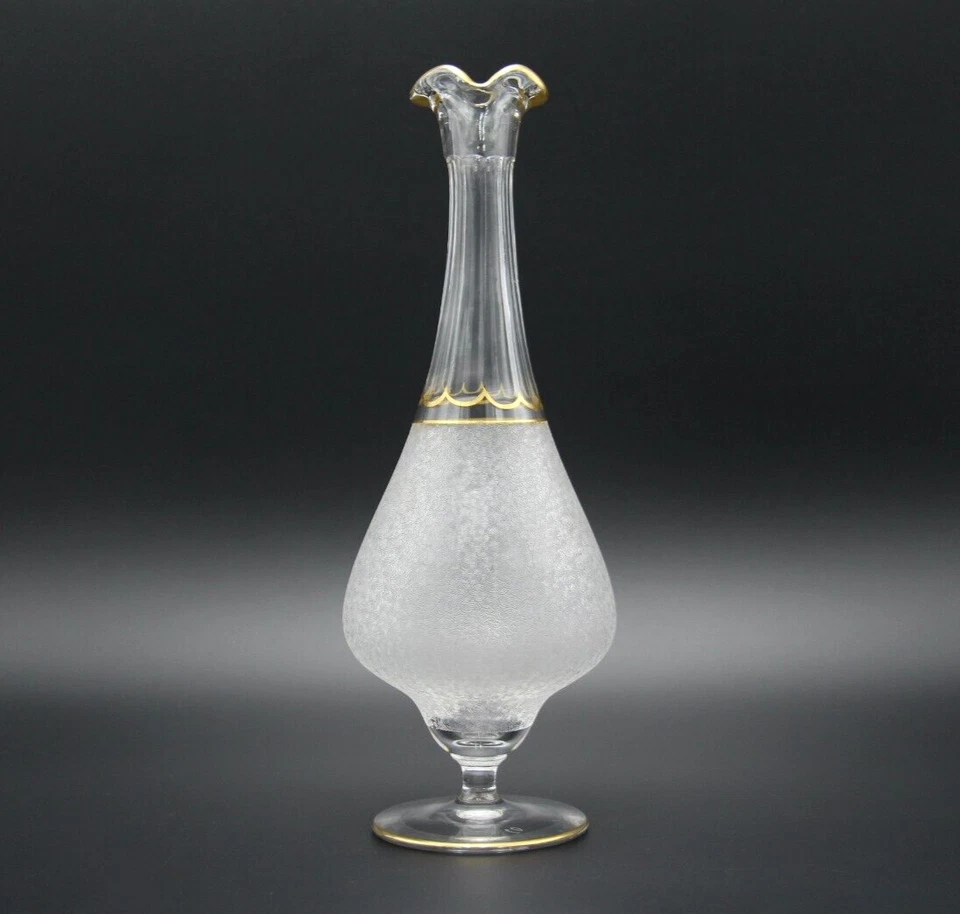 19th Century SAINT LOUIS Crystal Napoleon III Cruet Bottle Made in France