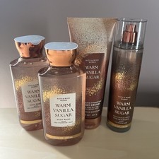 Bath  Body Works Warm Vanilla Sugar Body Washes, Fragrance Mist  Body Cream