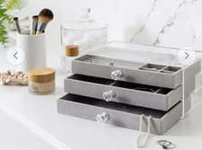 3 Drawer Perspex Jewellery Box