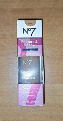 No7 Restore & Renew Multi Action Serum Foundation - Amber - LSF20