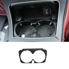 For Benz E-Class 2017-2023 Center Console Water Cup Holder Panel 1X Carbon Fiber