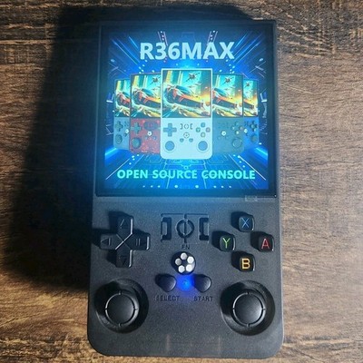 R36 MAX Retro Handheld Console TONS of GAMES - IPS Screen Clear w/ Carrying Case
