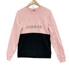 Jaggad Sweatshirt Womens Small Pink Black Colourblock Pullover Logo 48218