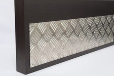 Door Kickplate 1.5mm CHEQUER PLATE Aluminium Kick Finger Plate Metal 5 bar tread