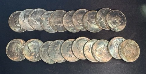 Lot Of 20 Gem BU 1967 40% Silver Kennedy Half Dollars