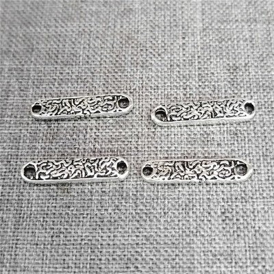 2 Sterlingsilber oxidiert Spirale Verbinder Charm 2-seitig f��r Armband