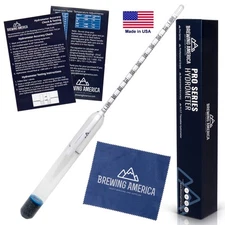 American-Made Precision Hydrometer Alcohol by Volume ABV Tester – Accurate Fi...