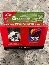 Genuine Lexmark 32 Black 33 Color Ink Cartridge Combo Pack New Sealed