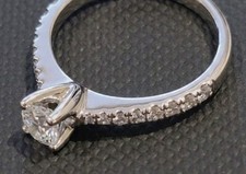 Goldsmiths Diamond Solitaire Engagement Ring Size J Platinum 950 Hallmarked