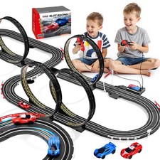 Slot Car Race Track Set for Kids Ages 6-12 Boys  Girls, Dual Racing Game 2 H...