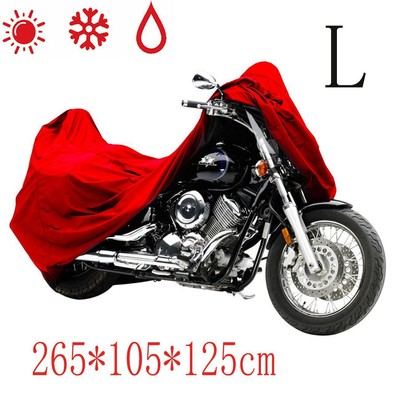 XXL Black+Red Motorcycle Cover For Harley Davidson Dyna Glide Fat Bob Street Bob