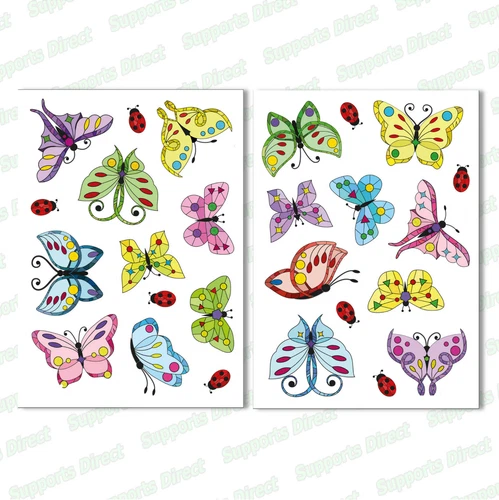 18 Art Deco Butterfly & 8 Ladybird Window Clings Glass Stickers Butterflies