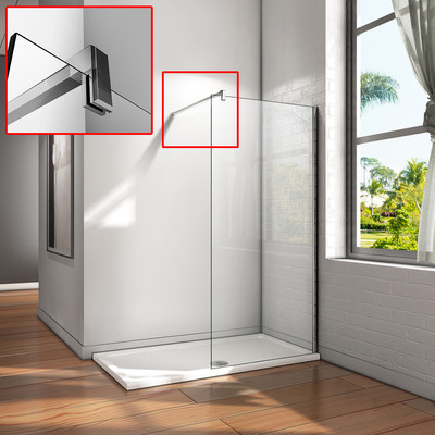 80x200cm Walkin Dusche Duschabtrennung 10mm Nano-glas Duschwand Duschkabine