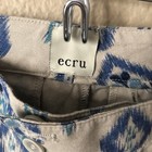 Ecru Wide Leg Rice IKAT PRINT PANT Linen Viscose Blend Size 2 — photo 2