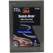 3M 37448 Scotch-Brite Ultra Fine Hand Pads, 6 inch x 9 inch, Pack of 3