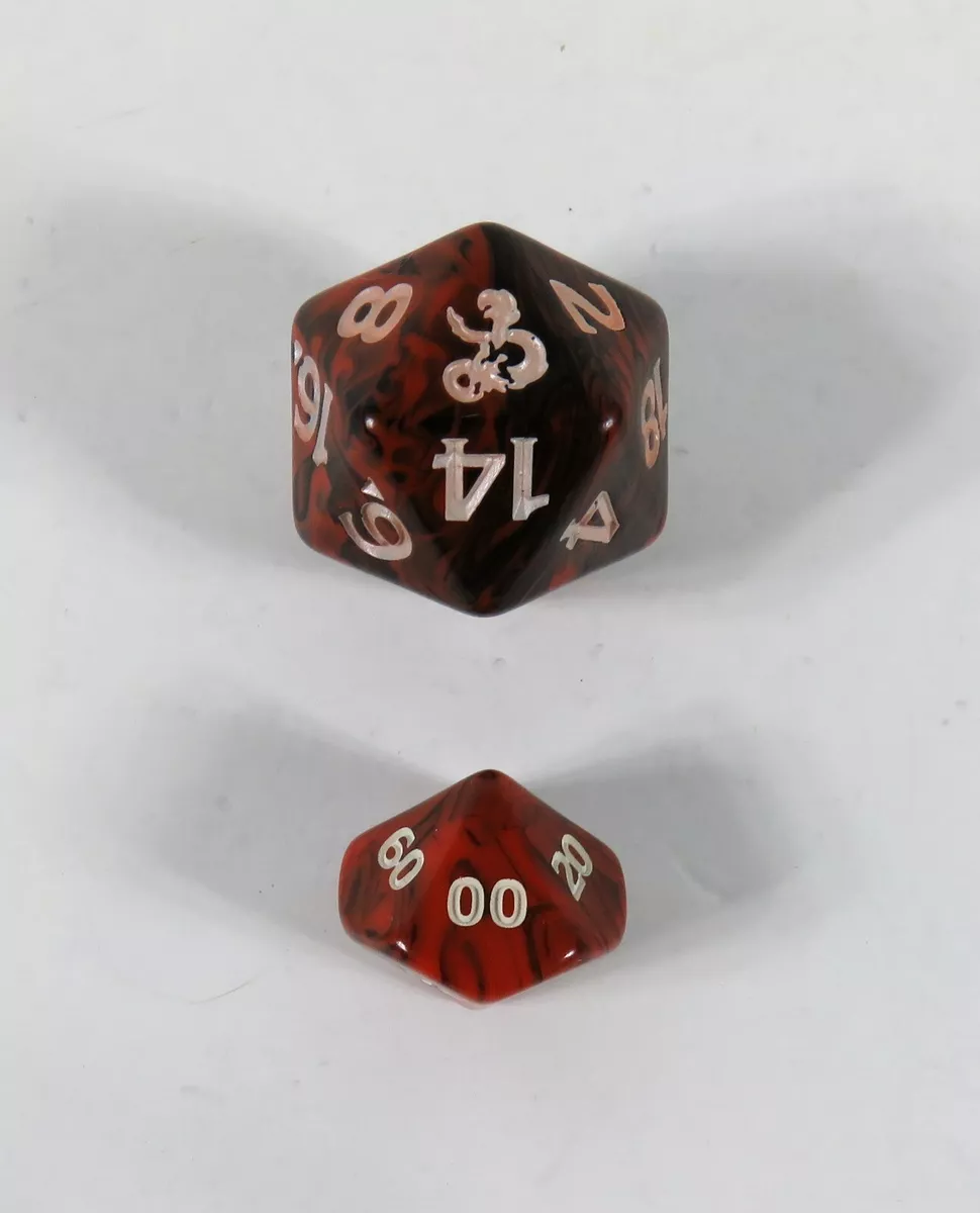 EXCLUSIVE D&D DICE SET Dungeons and Dragons Master Venger Giant d20 &  Percentile