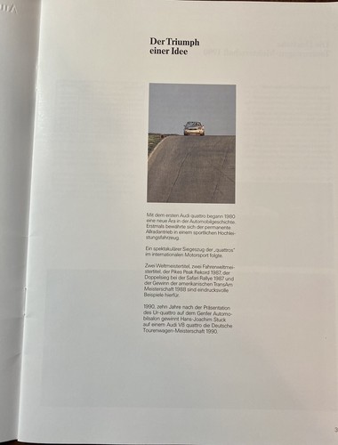PRESSEMAPPE AUDI - DIE DEUTSCHE TOURENWAGENMEISTERSCHAFT 1990 MIT H.J.STUCK - Picture 2 of 9