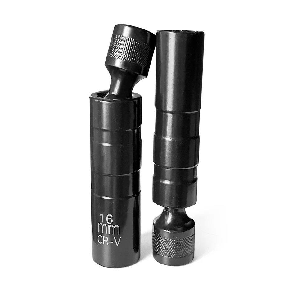 2X Magnetic Thin Wall Swivel Spark Plug Socket Removal Tool 12Pt Drive 14mm+16mm - Image 2 of 4