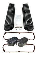 Sbf Sb Ford 5.0l 289 302 351w Tall Black Aluminum Valve Covers W Breather Pcv Sbf Sb Ford 5.0l 289 302 351w Tall Black Aluminum Valve Covers W Breather Pcv