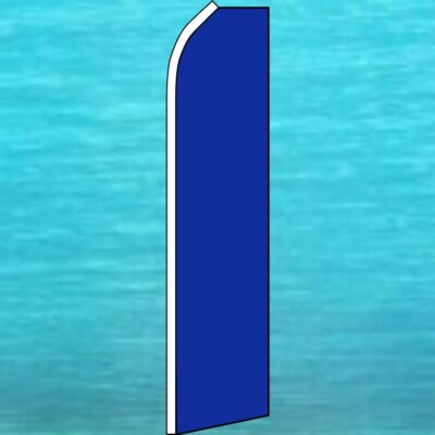 BLUE SOLID COLOR FLUTTER FLAG Tall Curved Top Event Feather Swooper ...