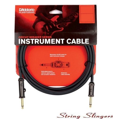 D'Addario PW-AG-10 Leistungsschalter Momentary Mute Lead/Cable Str-Str 10ft